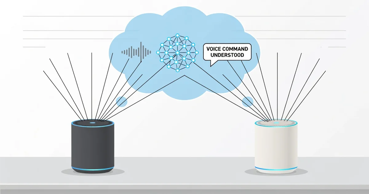 Featured image: Professional featured image for: How Smart Speakers Use Microphones to Understand Voice Commands: Ev