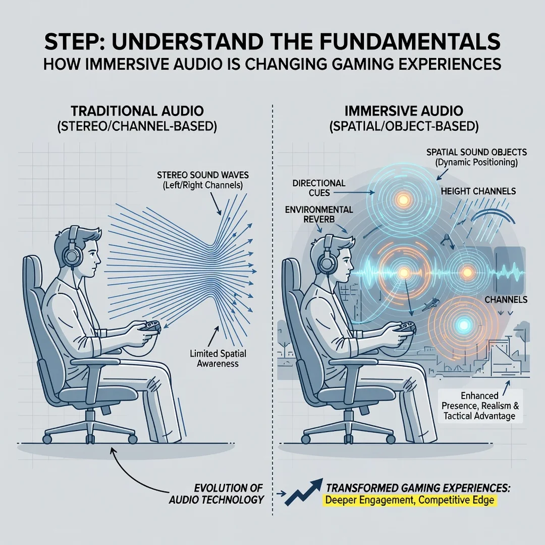 Step 1: Illustration for step: Understand the fundamentals related to How Immersive Audio Is Changing Gaming