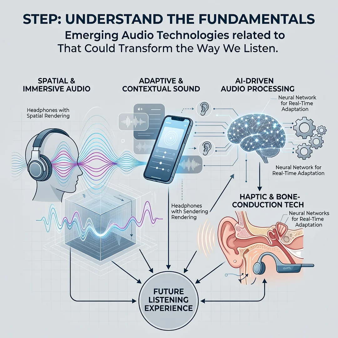 Step 1: Illustration for step: Understand the fundamentals related to Emerging Audio Technologies That Could
