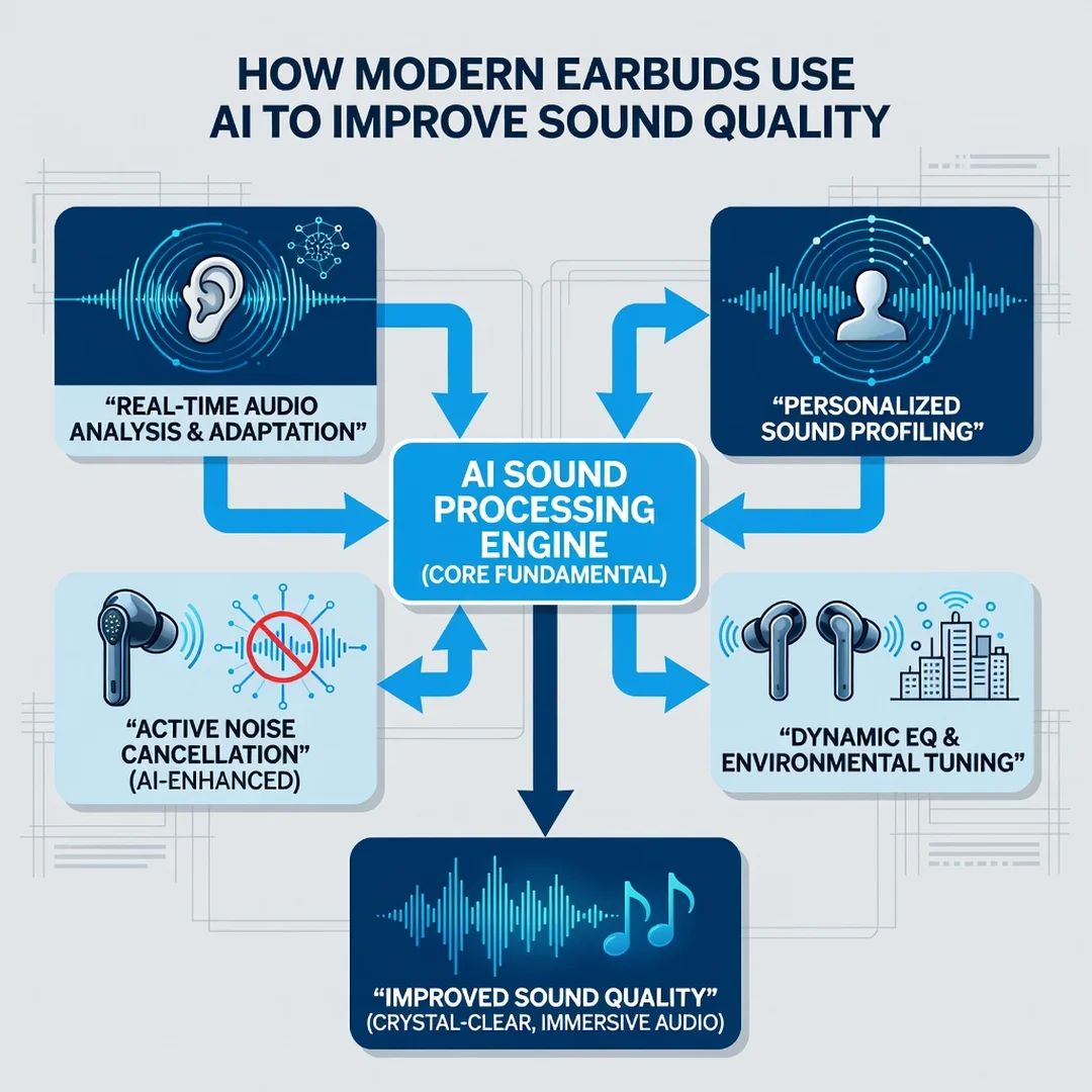 Step 1: Illustration for step: Understand the fundamentals related to How Modern Earbuds Use AI to Improve S