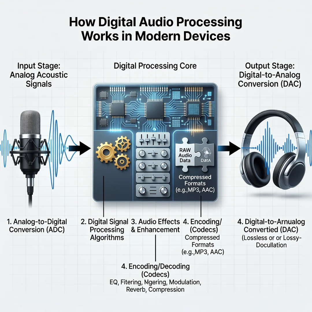 Step 1: Illustration for step: Understand the fundamentals related to How Digital Audio Processing Works in 