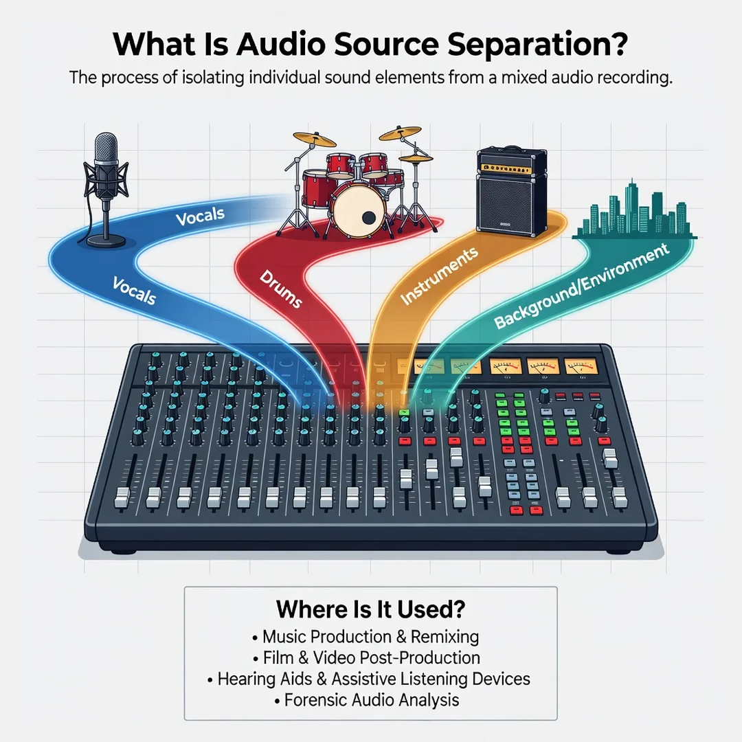 Step 1: Illustration for step: Understand the fundamentals related to What Is Audio Source Separation and Wh