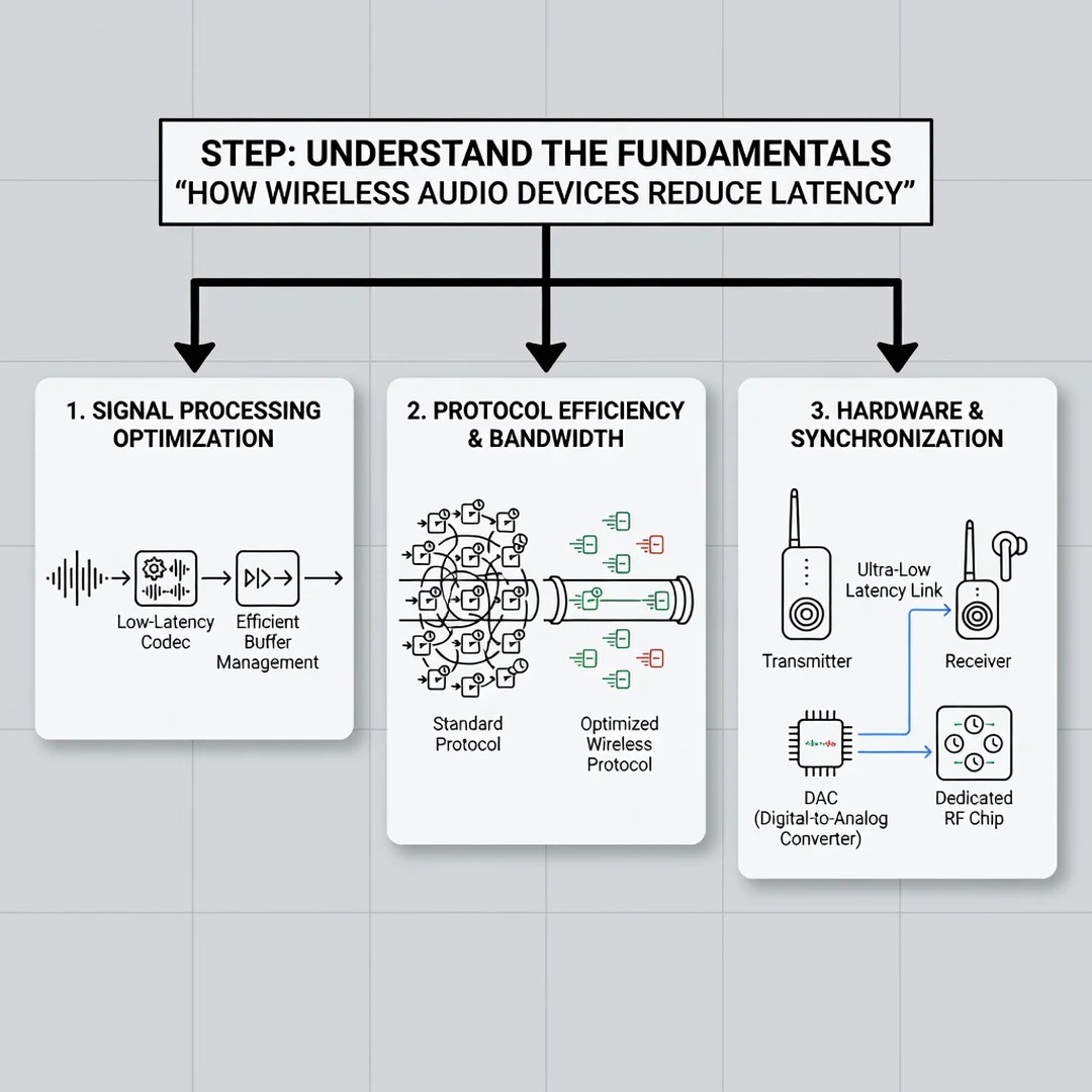 Step 1: Illustration for step: Understand the fundamentals related to How Wireless Audio Devices Reduce Late