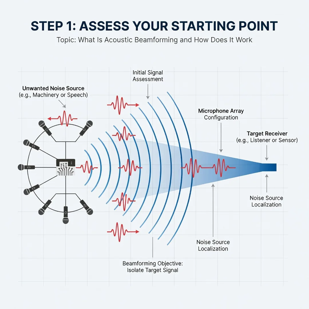 Step 2: Illustration for step: Assess your starting point related to What Is Acoustic Beamforming and How Do