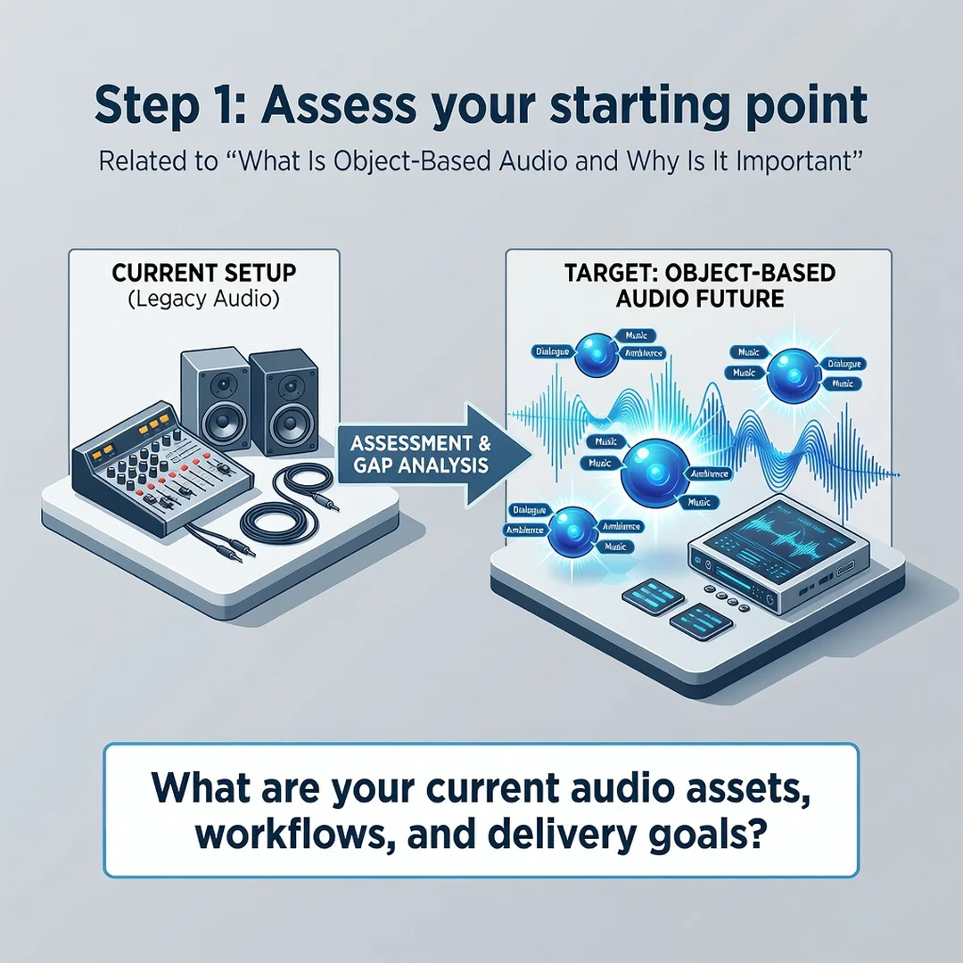 Step 2: Illustration for step: Assess your starting point related to What Is Object-Based Audio and Why Is I