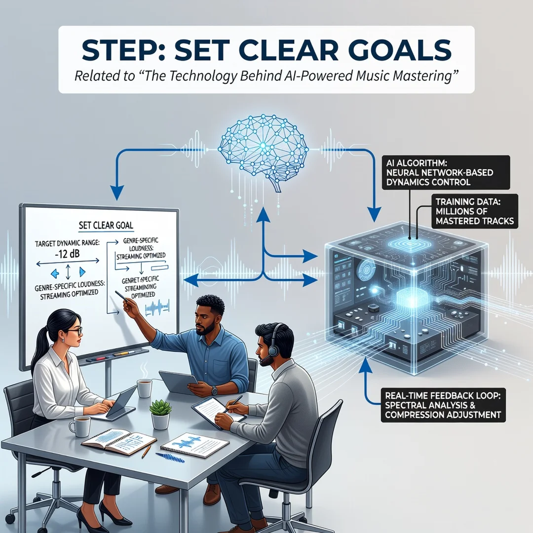 Step 3: Illustration for step: Set clear goals related to The Technology Behind AI-Powered Music Mastering, 