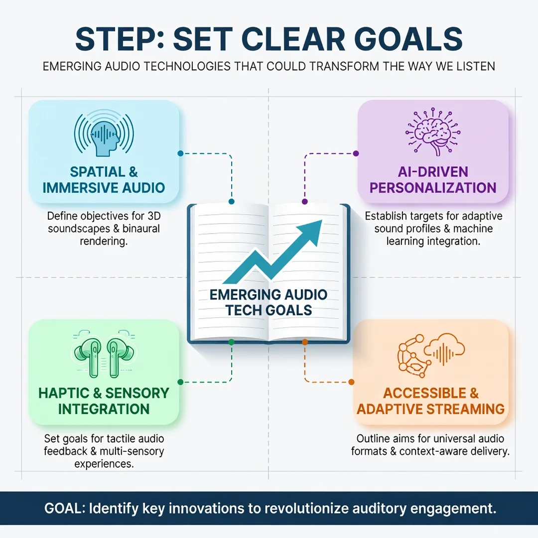 Step 3: Illustration for step: Set clear goals related to Emerging Audio Technologies That Could Transform t