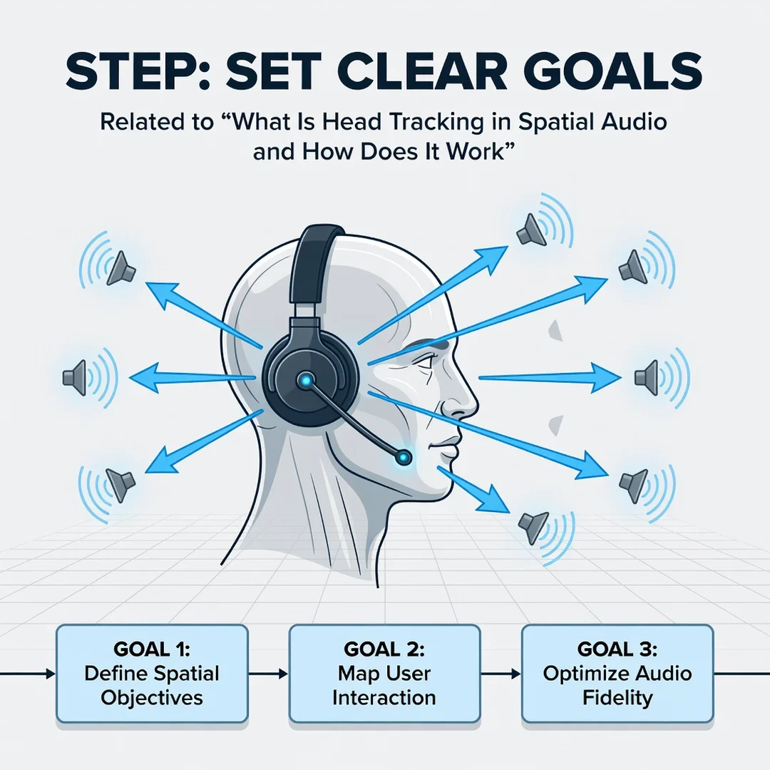 Step 3: Illustration for step: Set clear goals related to What Is Head Tracking in Spatial Audio and How Doe