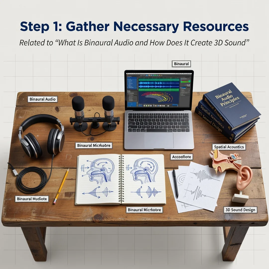 Step 4: Illustration for step: Gather necessary resources related to What Is Binaural Audio and How Does It 