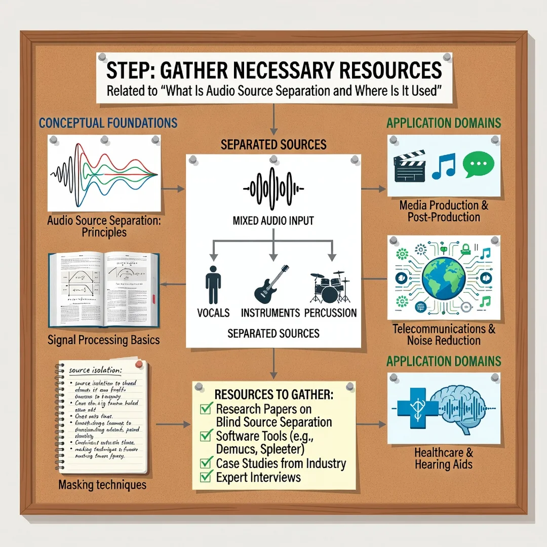 Step 4: Illustration for step: Gather necessary resources related to What Is Audio Source Separation and Whe