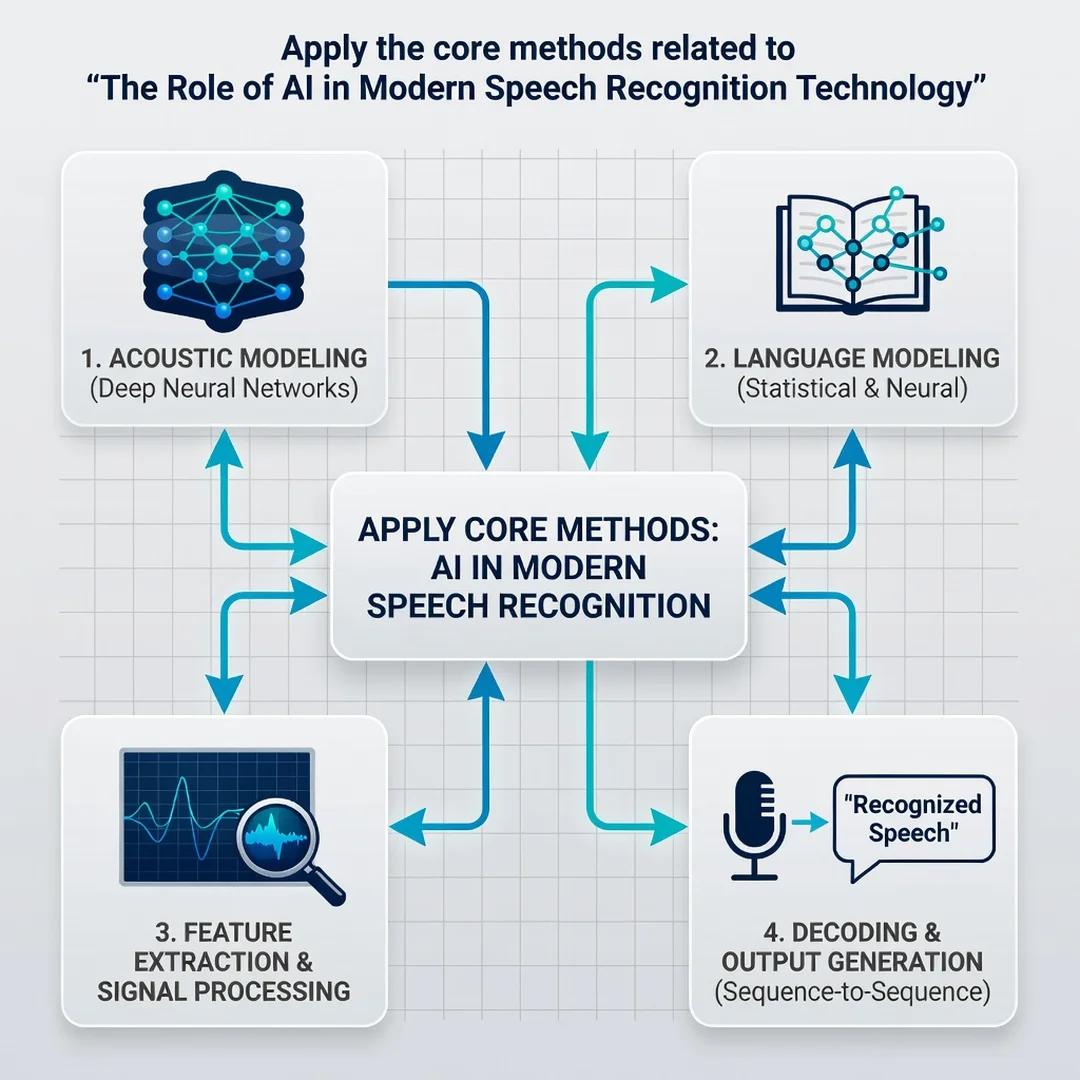 Step 5: Illustration for step: Apply the core methods related to The Role of AI in Modern Speech Recognition