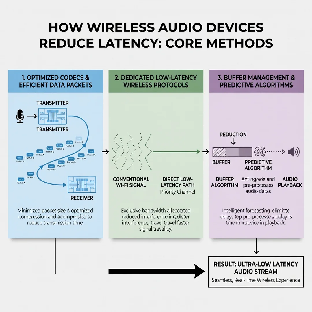Step 5: Illustration for step: Apply the core methods related to How Wireless Audio Devices Reduce Latency, 