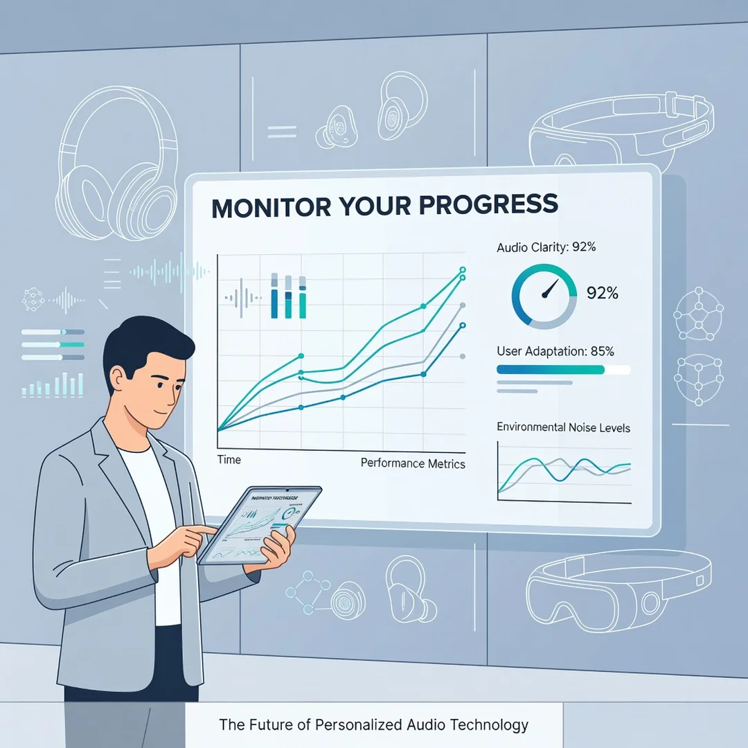 Step 6: Illustration for step: Monitor your progress related to The Future of Personalized Audio Technology,