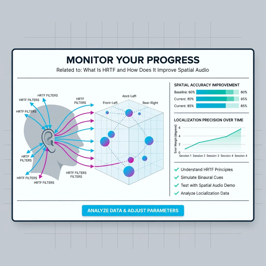 Step 6: Illustration for step: Monitor your progress related to What Is HRTF and How Does It Improve Spatial