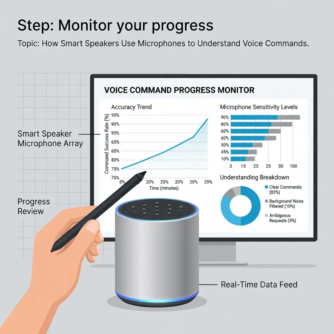 Step 6: Illustration for step: Monitor your progress related to How Smart Speakers Use Microphones to Unders