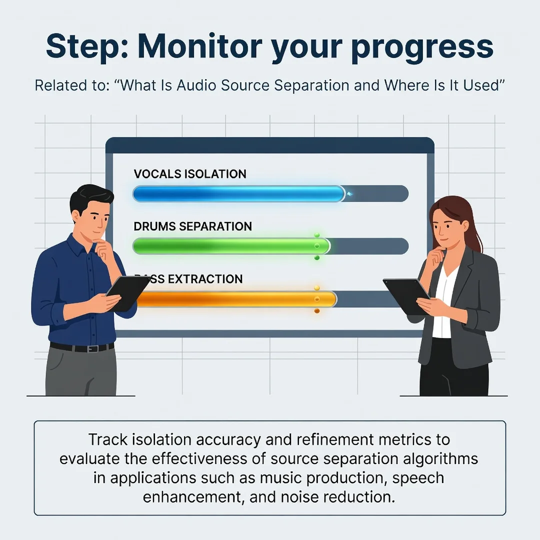 Step 6: Illustration for step: Monitor your progress related to What Is Audio Source Separation and Where Is