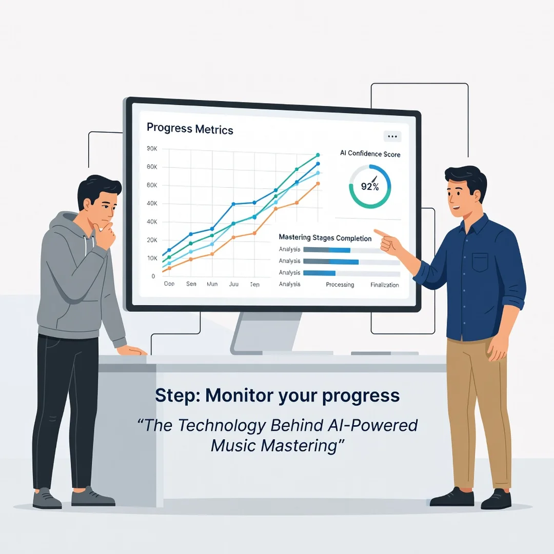 Step 6: Illustration for step: Monitor your progress related to The Technology Behind AI-Powered Music Maste