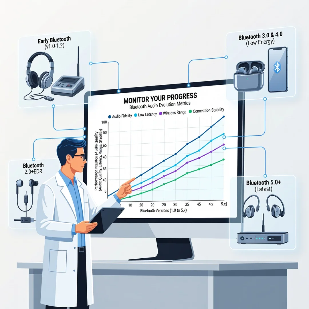 Step 6: Illustration for step: Monitor your progress related to How Bluetooth Audio Technology Has Evolved,