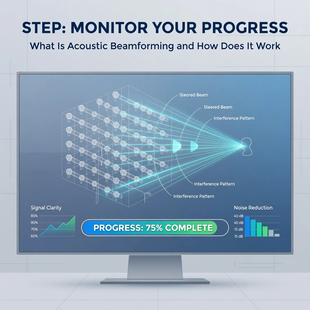 Step 6: Illustration for step: Monitor your progress related to What Is Acoustic Beamforming and How Does It