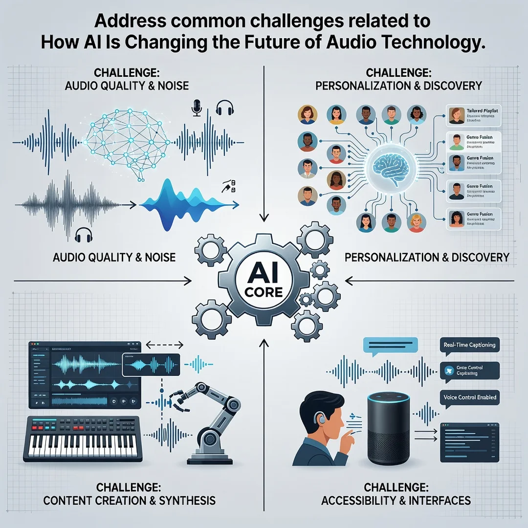 Step 7: Illustration for step: Address common challenges related to How AI Is Changing the Future of Audio T