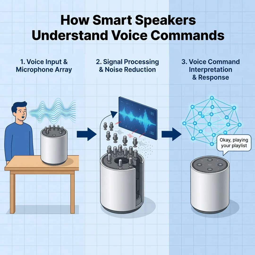 Step 7: Illustration for step: Address common challenges related to How Smart Speakers Use Microphones to Un