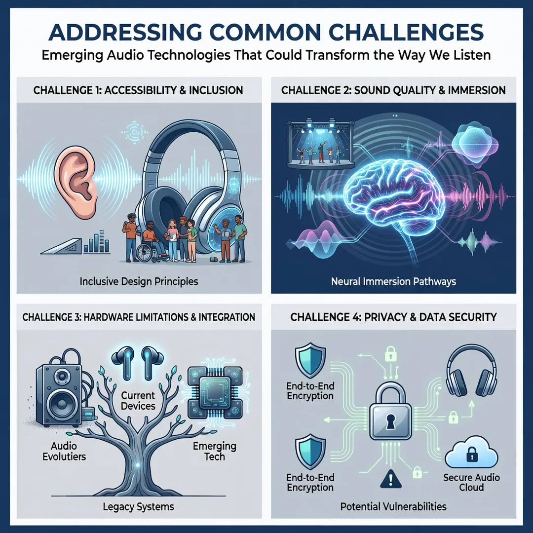 Step 7: Illustration for step: Address common challenges related to Emerging Audio Technologies That Could T
