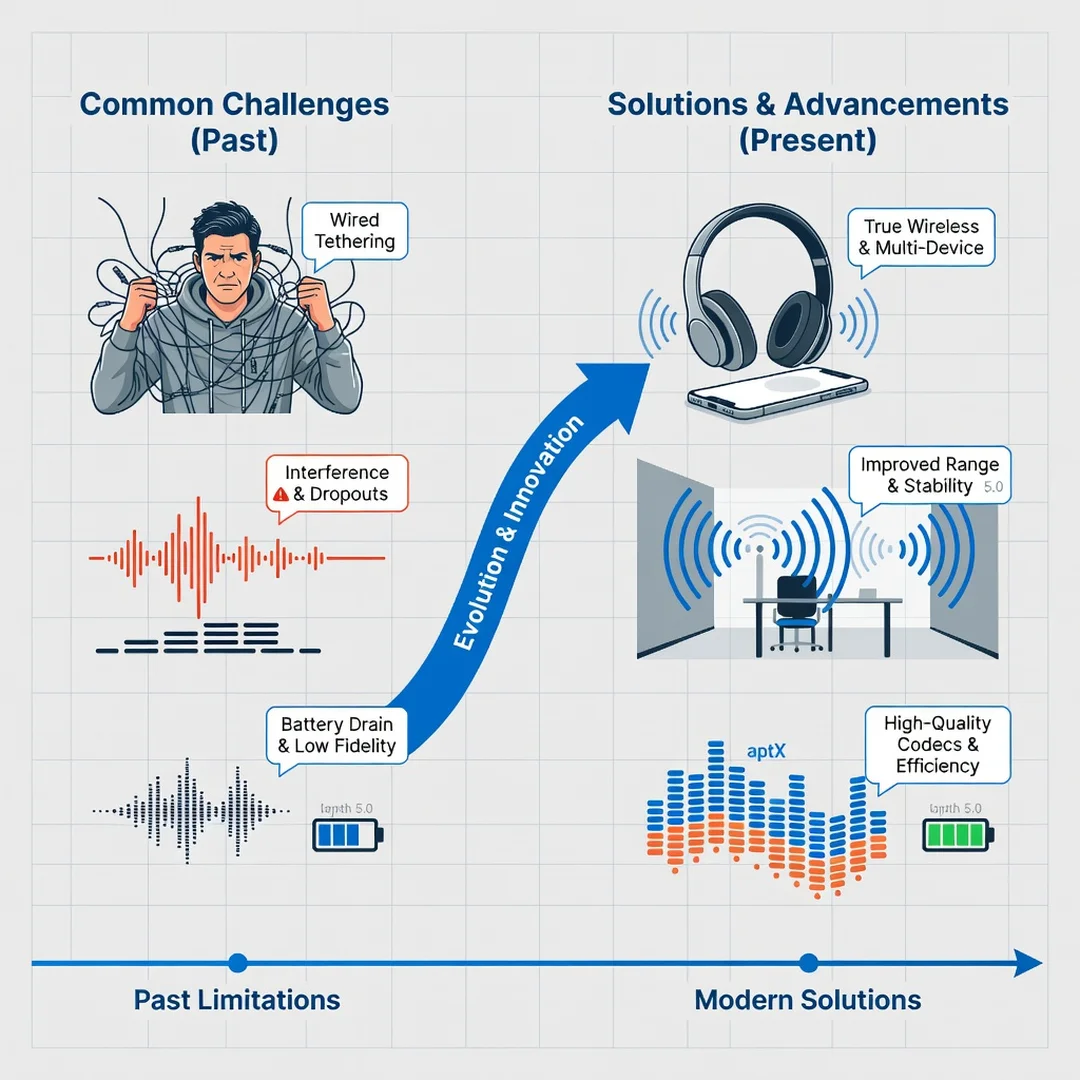 Step 7: Illustration for step: Address common challenges related to How Bluetooth Audio Technology Has Evolv