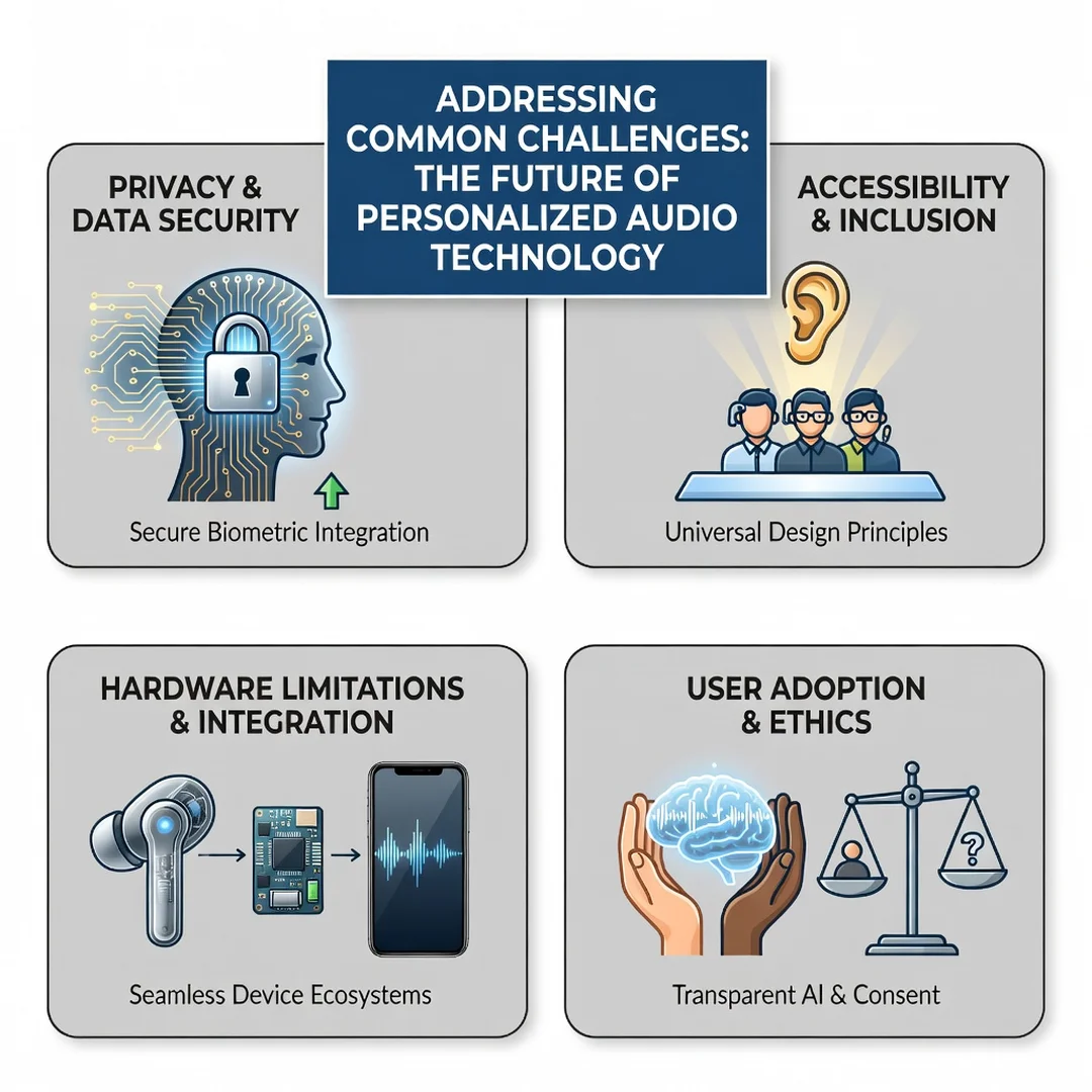 Step 7: Illustration for step: Address common challenges related to The Future of Personalized Audio Technol