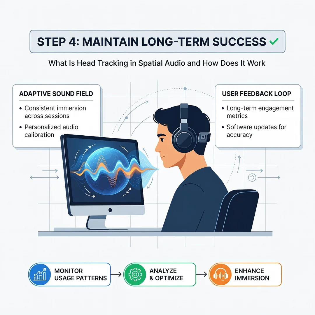 Step 8: Illustration for step: Maintain long-term success related to What Is Head Tracking in Spatial Audio 