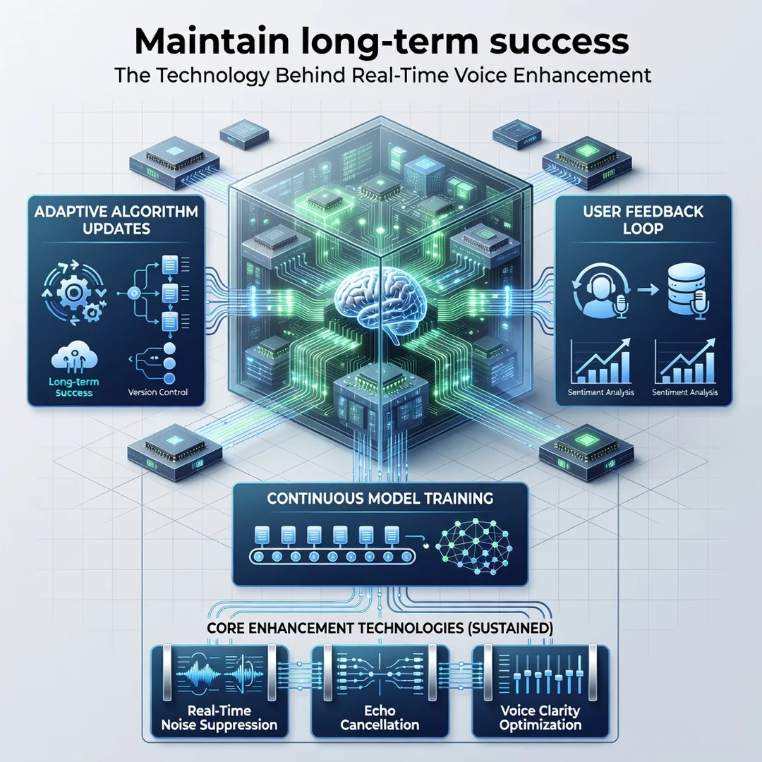 Step 8: Illustration for step: Maintain long-term success related to The Technology Behind Real-Time Voice E