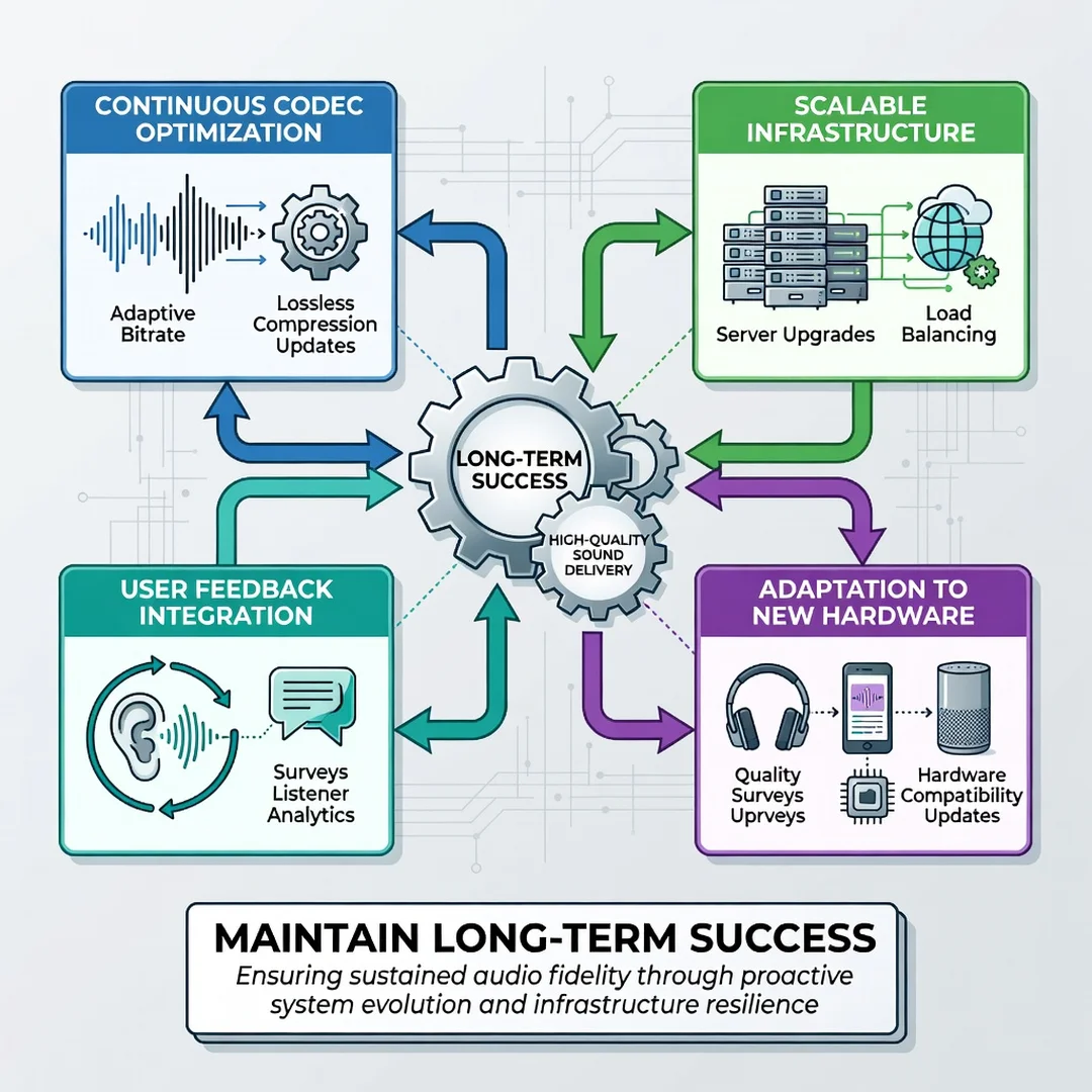 Step 8: Illustration for step: Maintain long-term success related to How Audio Streaming Technology Delivers