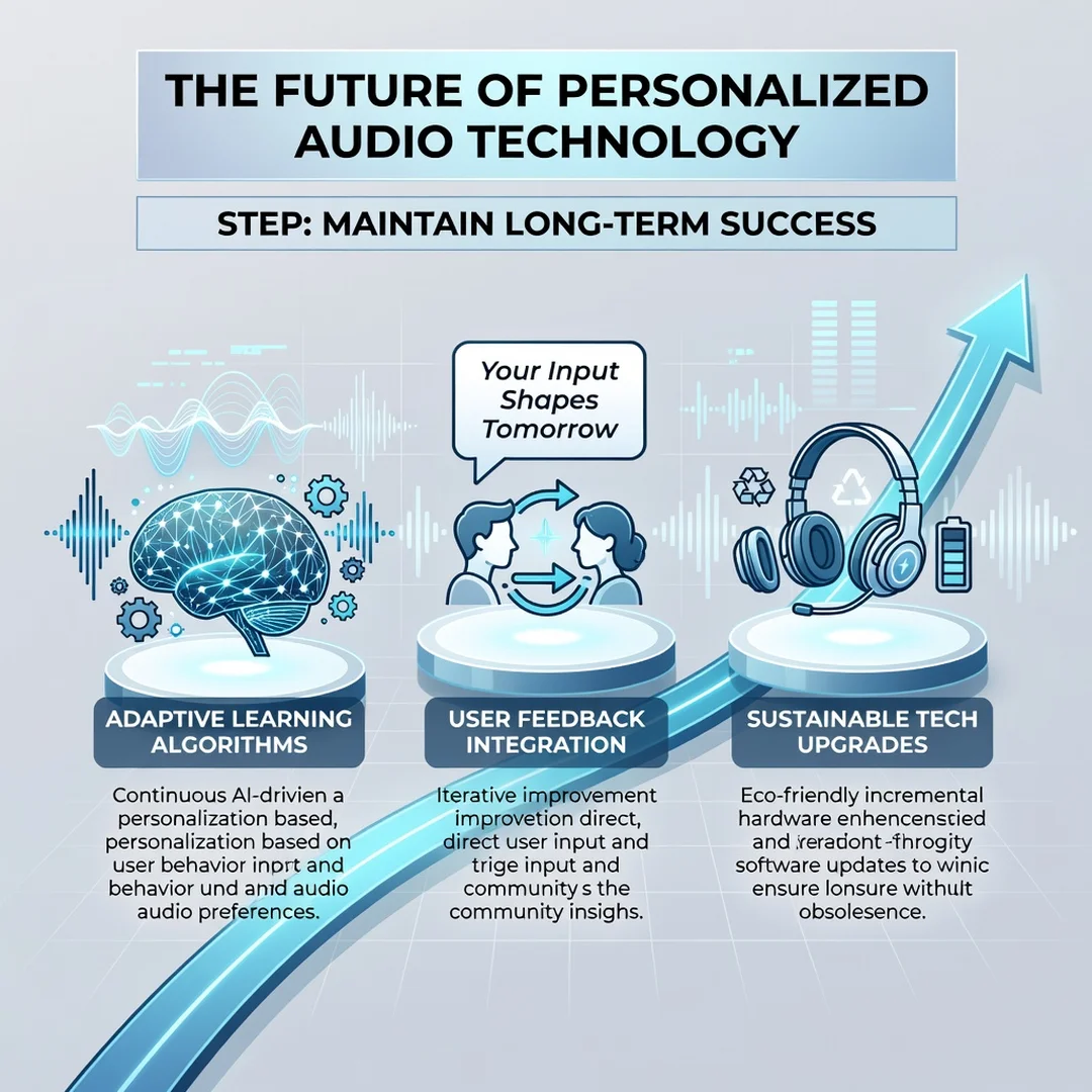 Step 8: Illustration for step: Maintain long-term success related to The Future of Personalized Audio Techno