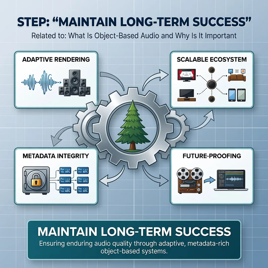 Step 8: Illustration for step: Maintain long-term success related to What Is Object-Based Audio and Why Is I
