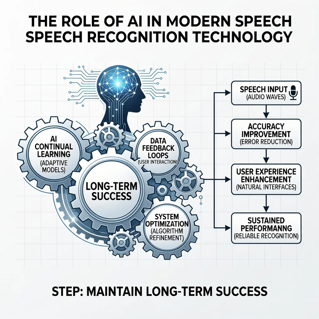 Step 8: Illustration for step: Maintain long-term success related to The Role of AI in Modern Speech Recogni